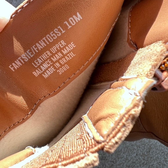 Vintage Y2K Steve Madden Leather Tan Chunky Heel Boots Bratz 10 - Picture 5 of 6